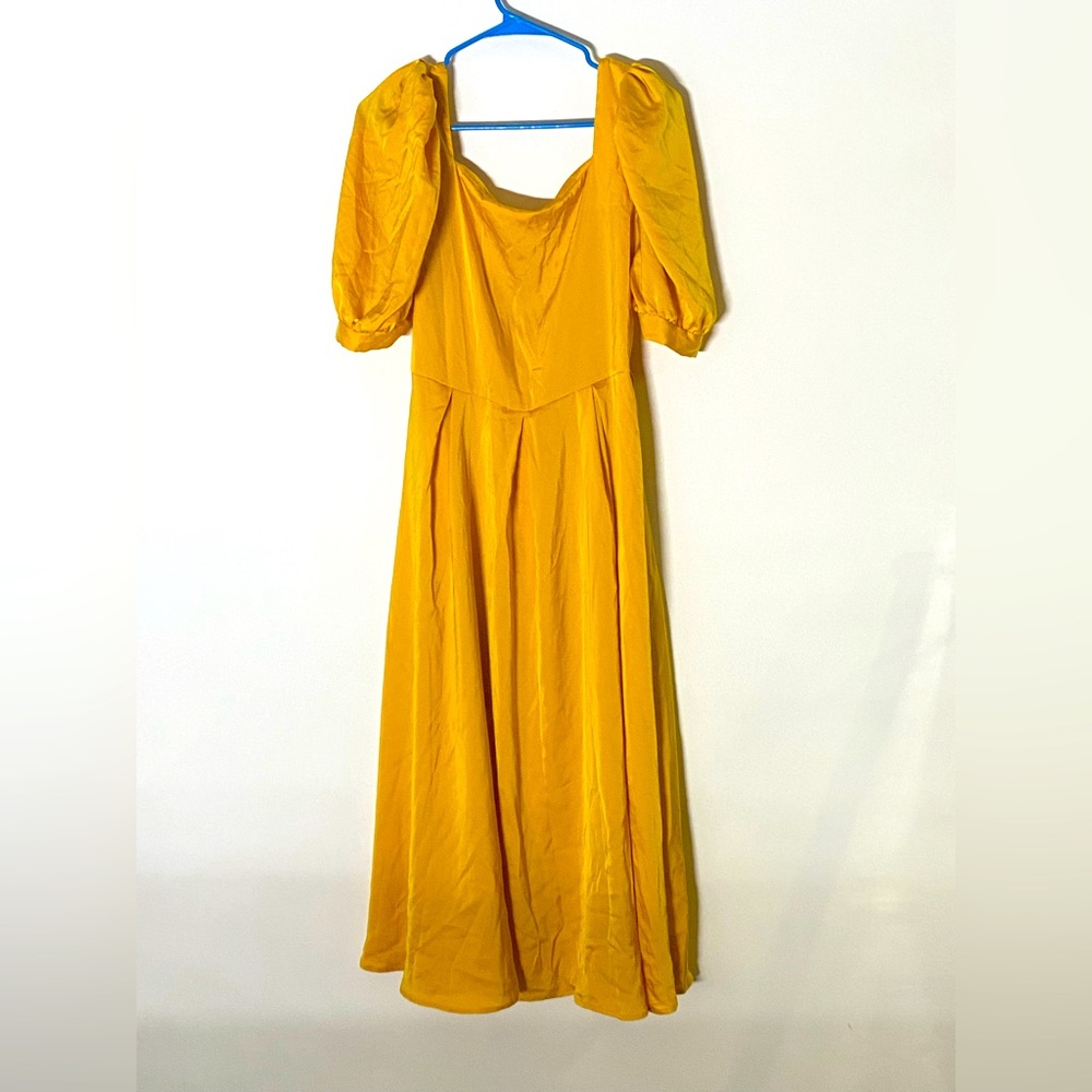 orange  midi dress